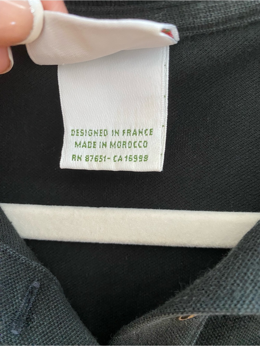 Lacoste Black Sleeveless Polo Tank with Green Crocodile Logo - Picture 4 of 7